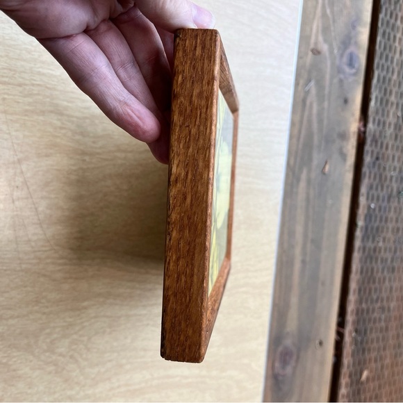 Martin Leman Vintage Cat Tile In Wood Frame - Picture 5 of 9